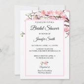 さくらんぼブロッサムブライダルシャワー結婚ピンクのカード シーズンカード (正面)