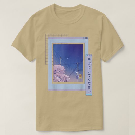 さくらんぼブロッサムブラウザ桜かわいいアニメVAPORWAVE Tシャツ (デザイン正面)
