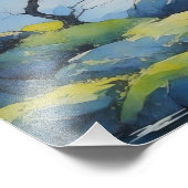 さくらんぼブロッサムブリッジウォーターカラーアートプリント フォトプリント            (角)