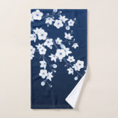 さくらんぼブロッサムブルーホワイト バスタオルセット (ハンドタオル)