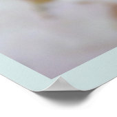 さくらんぼブロッサムプリントホワイトフラワーポスタープリント ポスター (角)