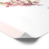 さくらんぼブロッサムプリ結婚ンタブルのゲストブックサイン ポスター (角)