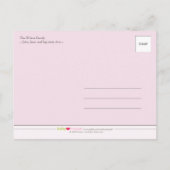 さくらんぼブロッサムベビーガール誕生のお知らせ:ピンク 案内ポストカード (裏面)