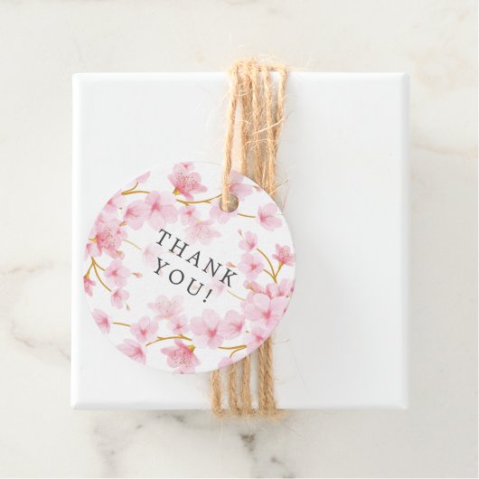 さくらんぼブロッサムベビーシャワーお願いギフトラベル フェイバータグ (インサイチュ)