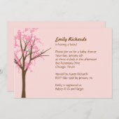 さくらんぼブロッサムベビーシャワー招待状 招待状 (正面/裏面)