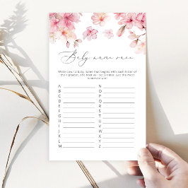 さくらんぼブロッサムベビー名レースベビーシャワーゲーム