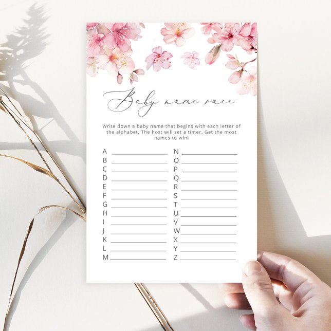 さくらんぼブロッサムベビー名レースベビーシャワーゲーム (クリエイターアップロード済み)