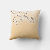 さくらんぼブロッサムベージュクリームアジアフローラ クッション (裏面)