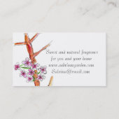 さくらんぼブロッサムボタニカルスケッチ 名刺 (裏面)