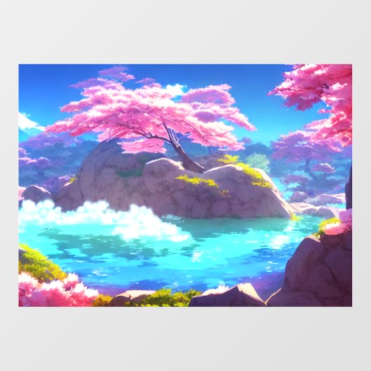 さくらんぼブロッサムマウンテン ウィンドウサイン (シート)