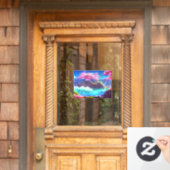 さくらんぼブロッサムマウンテン ウィンドウサイン (ホームデコレーション)