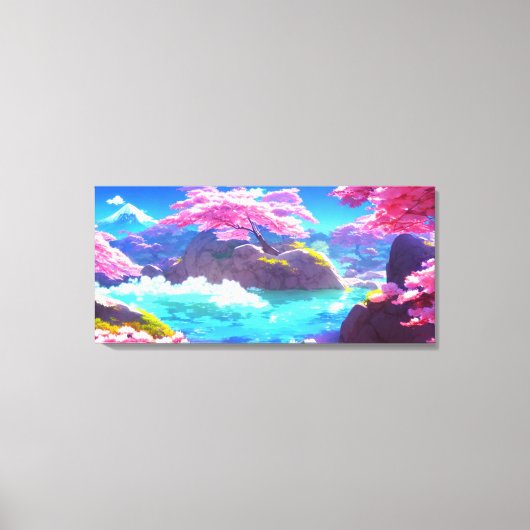 さくらんぼブロッサムマウンテン キャンバスプリント (正面)