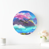 さくらんぼブロッサムマウンテン ラージ壁時計 (ホーム)