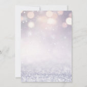 さくらんぼブロッサムマウヴグリッター | ブライダルシャワー 招待状 (裏面)