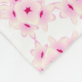 さくらんぼブロッサムマンダラパターンフローラピンク フリースブランケット (角)