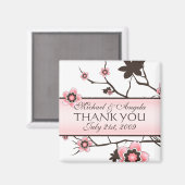 さくらんぼブロッサムモダンありがとう マグネット (正面/裏面)