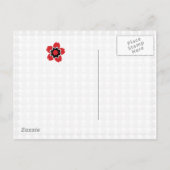 さくらんぼブロッサムモダンカスタムブライダルシャワー インビテーションポストカード (裏面)