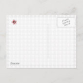 さくらんぼブロッサムモダンカスタムブライダルシャワー インビテーションポストカード (裏面)