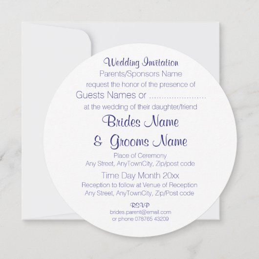 さくらんぼブロッサムモダンシンプルエレガントウェディングアイディア 招待状 (裏面)