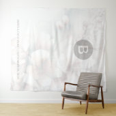 さくらんぼブロッサムモノグラム結婚の背景 タペストリー (インサイチュ(横))