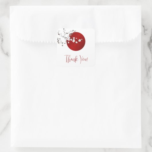 さくらんぼブロッサムライジングサンサンサンサンありがとう スクエアシール (バッグ)