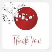 さくらんぼブロッサムライジングサンサンサンサンありがとう スクエアシール (正面)
