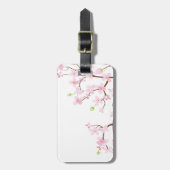 さくらんぼブロッサムラゲッジタグ付き/レザーストラップ ラゲッジタグ (正面縦)