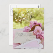 さくらんぼブロッサムラヴェーター春文字 ポストカード (正面/裏面)