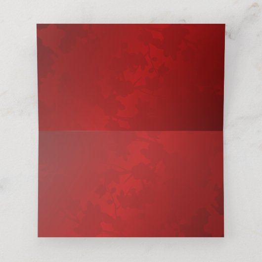 さくらんぼブロッサムレッド金ゴールド |中国の結婚s プレイスカード (内部開封)