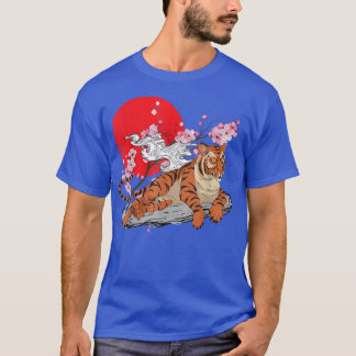 さくらんぼブロッサムワイルドキャット動物愛好家桜アジア Tシャツ