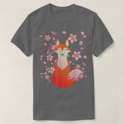 さくらんぼブロッサムワイルドライフフォレスト動物愛好家桜 Tシャツ (デザイン正面)