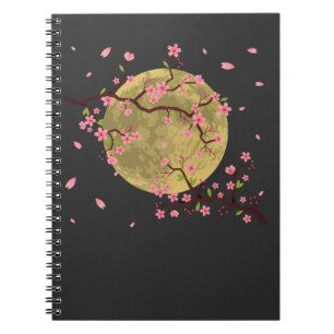 さくらんぼブロッサムーン日本の桜ツリー ノートブック