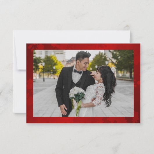 さくらんぼブロッサム中国のフォト結婚ズ サンキューカード (正面)