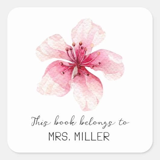 さくらんぼブロッサム先生この本は スクエアシール (正面)