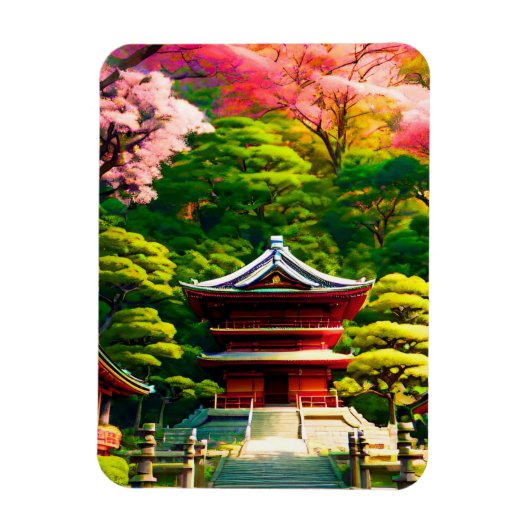 さくらんぼブロッサム寺 マグネット (縦)