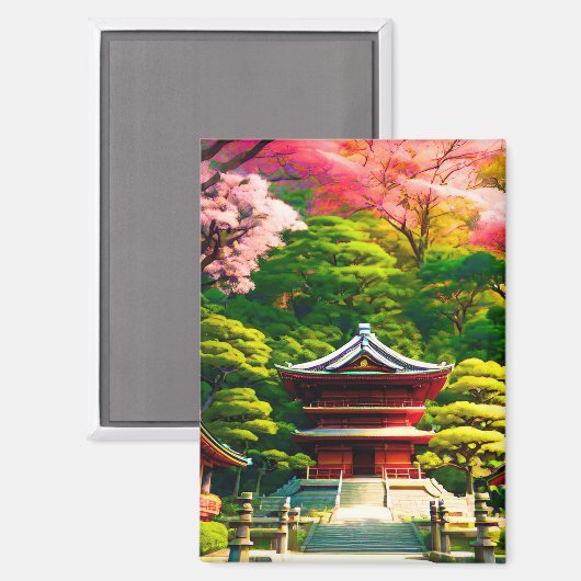 さくらんぼブロッサム寺 マグネット (正面/裏面)