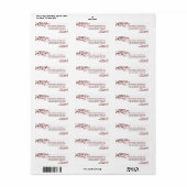 さくらんぼブロッサム差出人住所ラベル(ピンク) ラベル (フルシート)