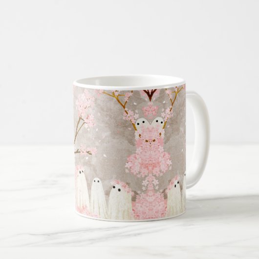 さくらんぼブロッサム幽霊 コーヒーマグカップ (正面右)