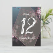 さくらんぼブロッサム幾何学フローラテーブル番号 招待状 (スタンド正面)