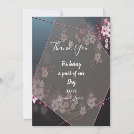 さくらんぼブロッサム幾何学感謝していフローラユー 招待状