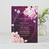 さくらんぼブロッサム幾何学結婚フローラ 招待状 (スタンド正面)