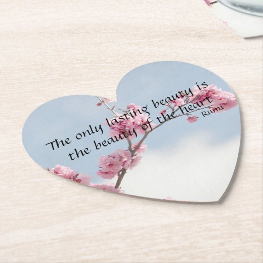 さくらんぼブロッサム感動的引用文 ペーパーコースター (アングル)