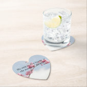 さくらんぼブロッサム感動的引用文 ペーパーコースター (インサイチュ)