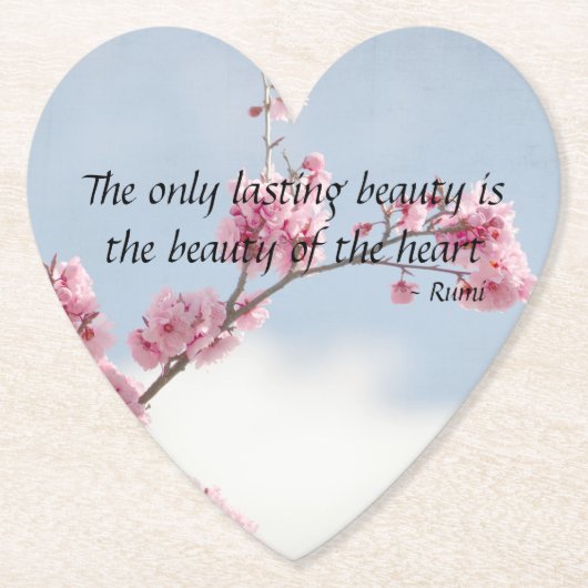 さくらんぼブロッサム感動的引用文 ペーパーコースター (正面)