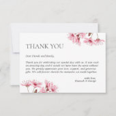 さくらんぼブロッサム日本の春の結婚式富士モダン サンキューカード (正面)