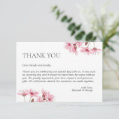 さくらんぼブロッサム日本の春の結婚式富士モダン サンキューカード (スタンド正面)