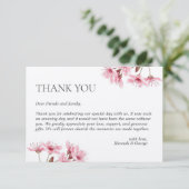 さくらんぼブロッサム日本の春の結婚式富士モダン サンキューカード (スタンド正面)