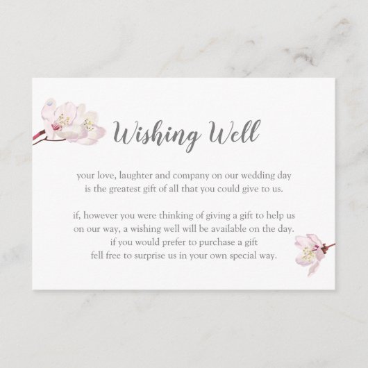 さくらんぼブロッサム日本の桜ウィングウェル エンクロージャーカード (正面)