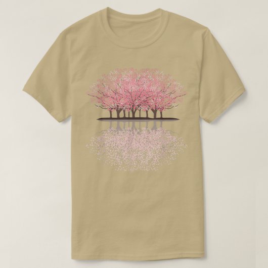 さくらんぼブロッサム日本の桜フォレストヴィンテージ Tシャツ (デザイン正面)