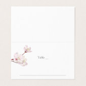 さくらんぼブロッサム日本の桜結婚座席表 名刺 (外部フラット)